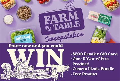 Come to the Table Sweepstakes .
